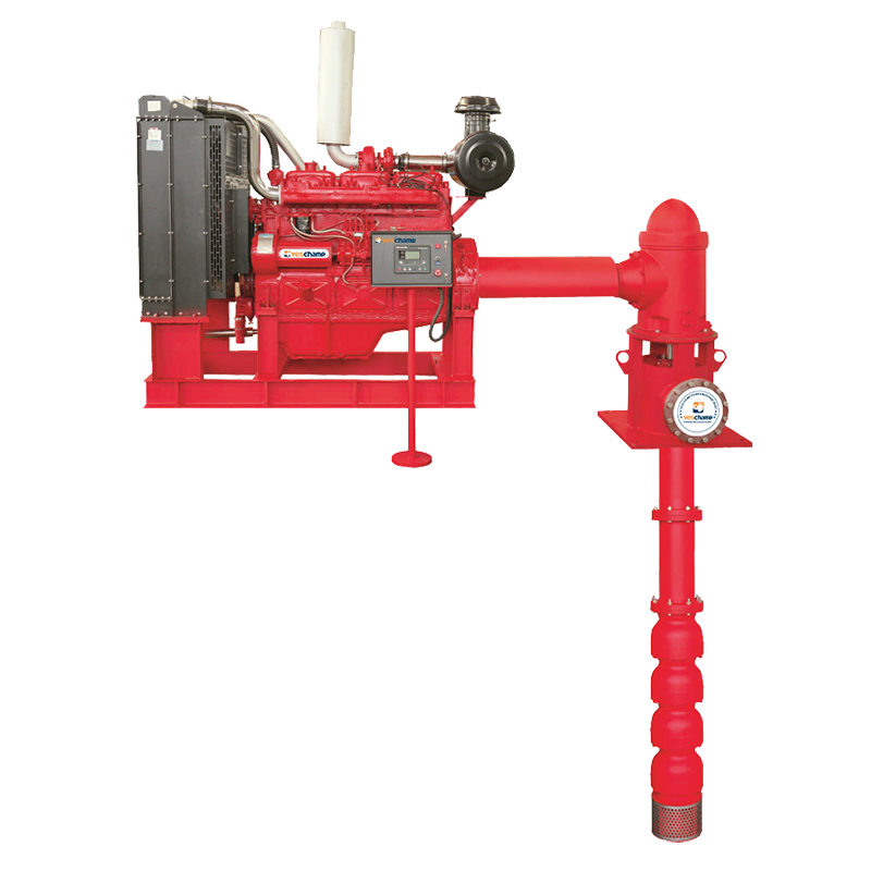Вертикальный турбинный пожарный насос с длинным валом